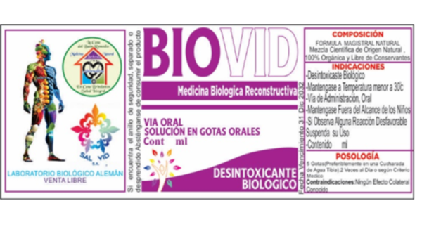DESINTOXICANTE BIOLOGICO BIOVID.
